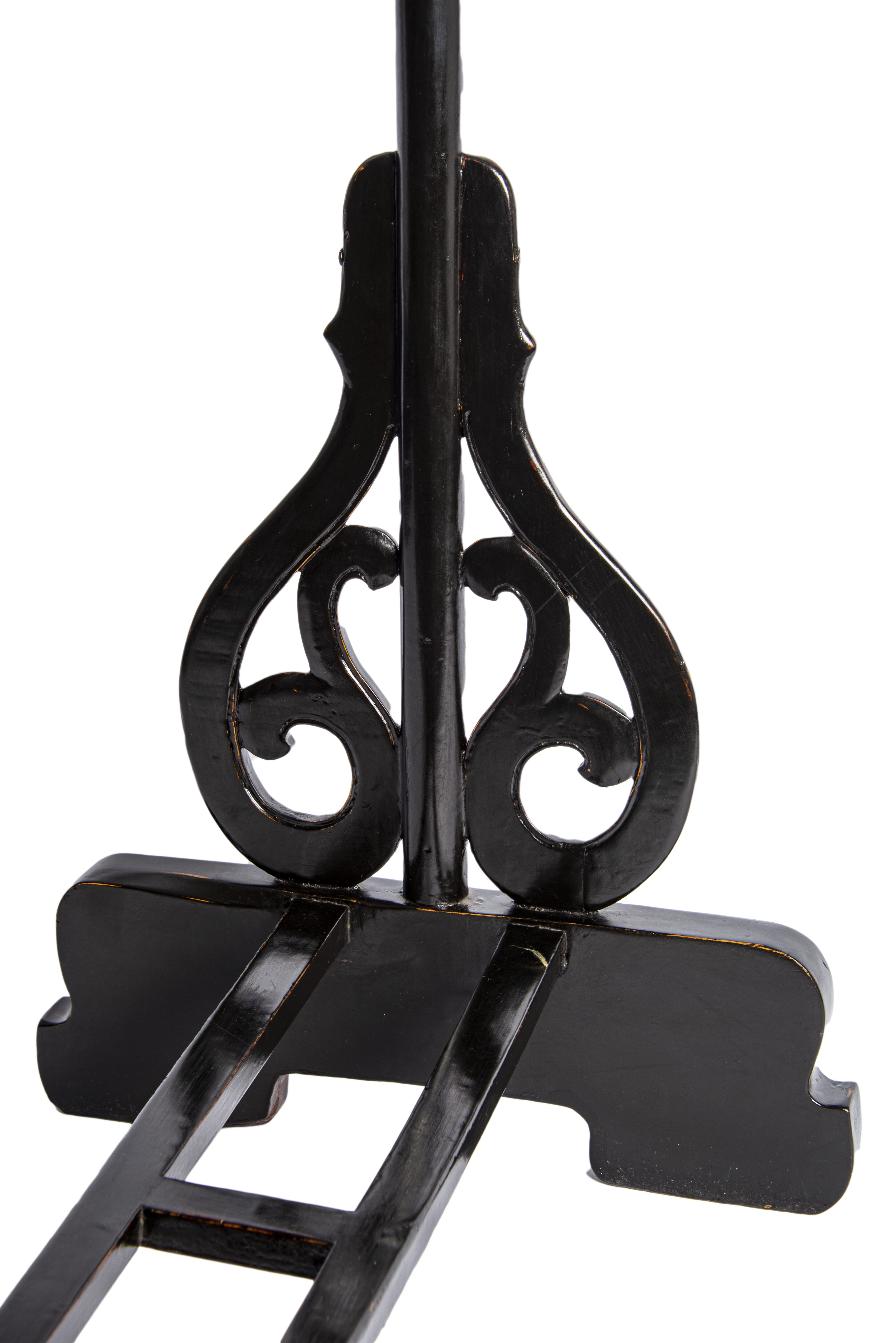 Impressive Garment Hanger with Scrolling Dragons Chinese Antique